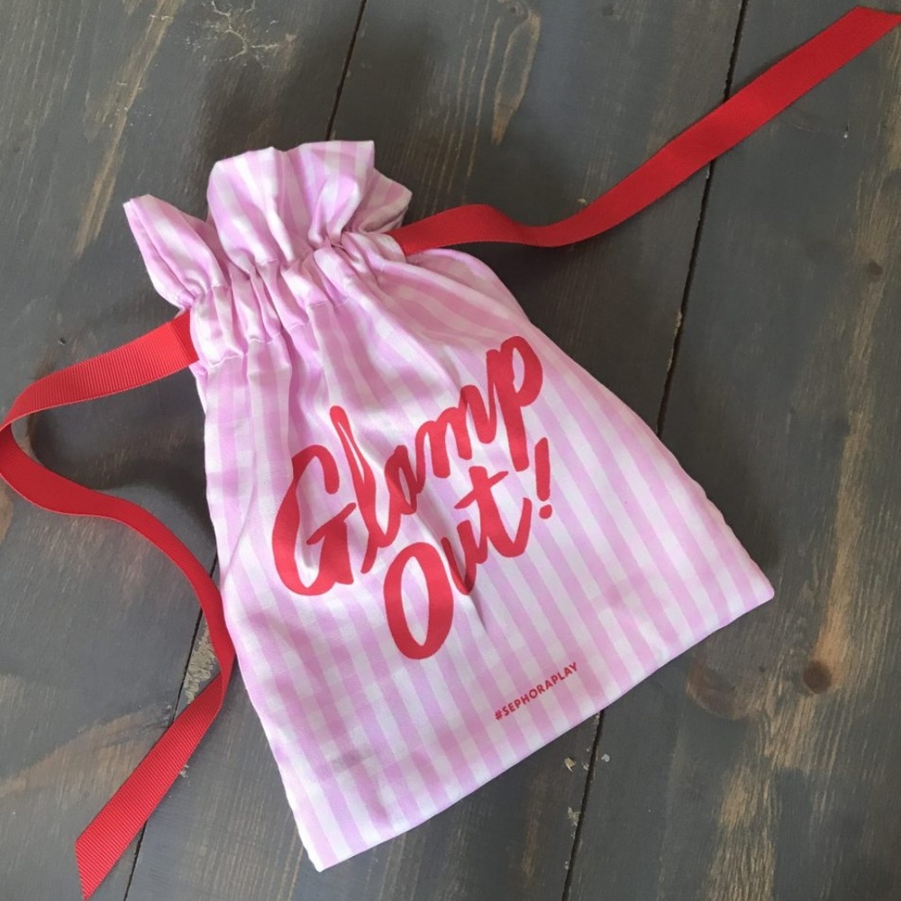 NWOT [sephora play] Glamp Out! Pink & White Stripe